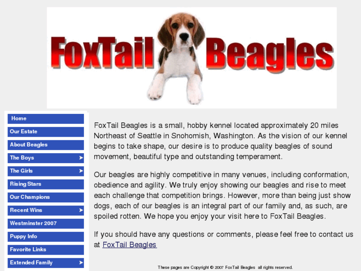 www.foxtailbeagles.com