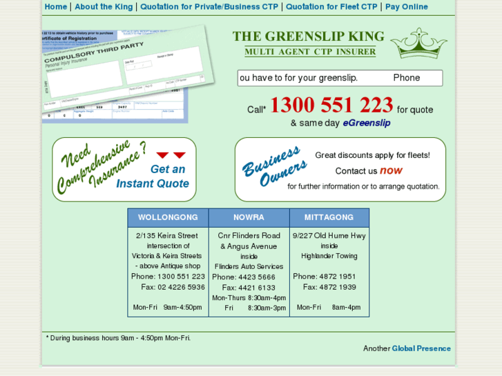 www.greenslipking.com