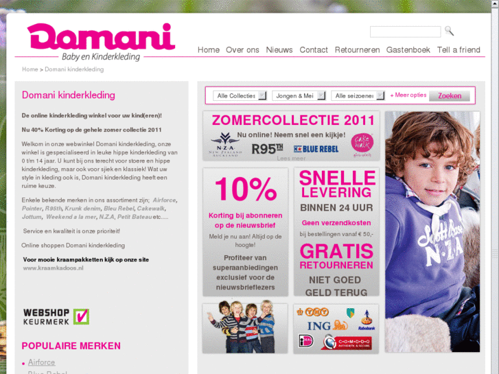 www.domanikinderkleding.nl