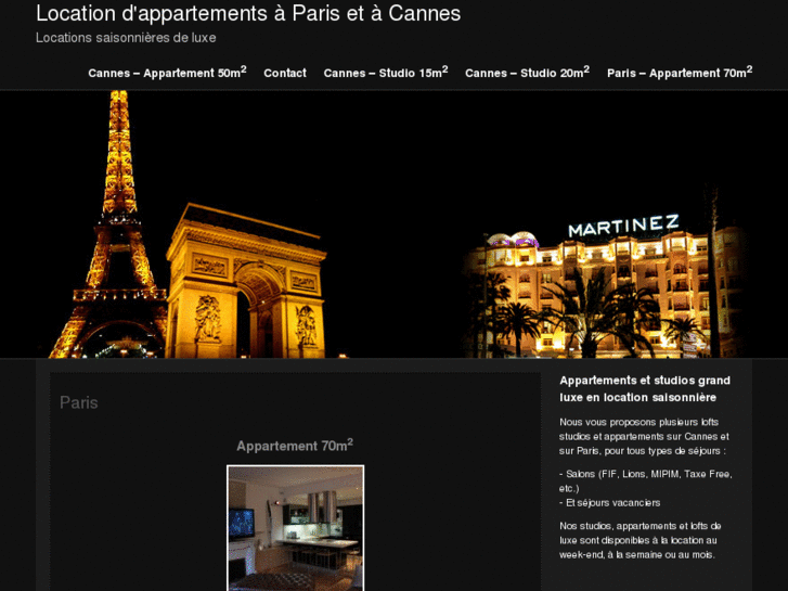 www.appartements-paris-cannes.com