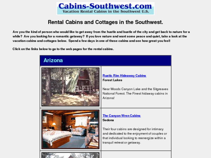 www.cabins-southwest.com