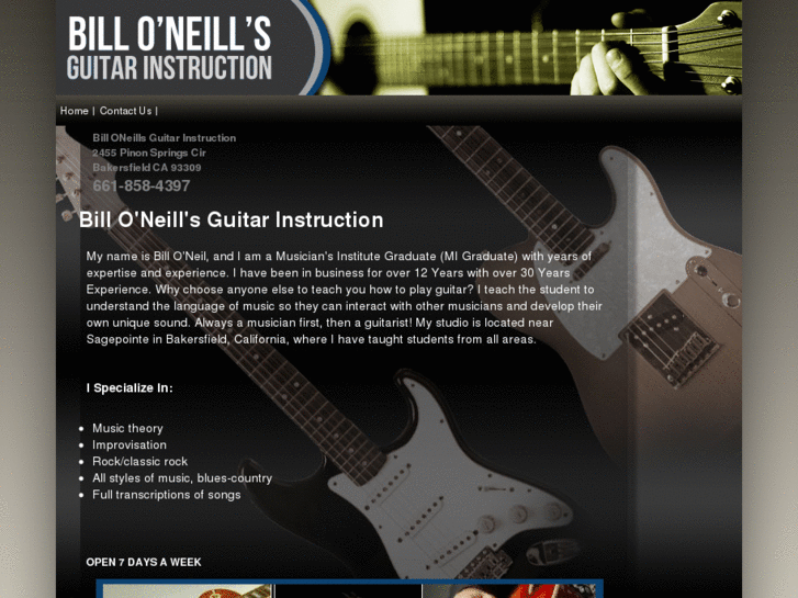 www.billoneillsguitarinstruction.com