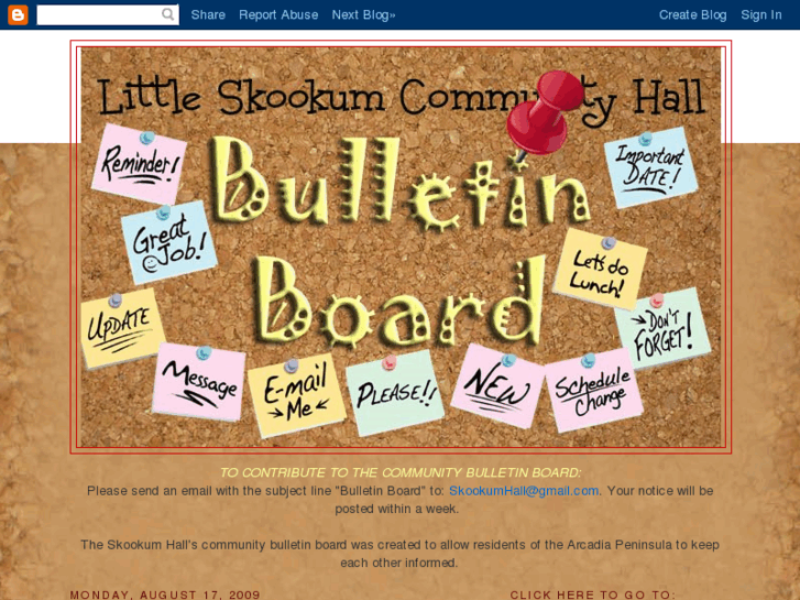 www.skookumhallbulletinboard.com