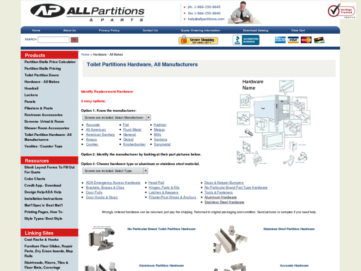 www.alltoiletpartitionhardware.com