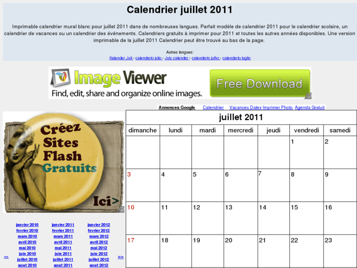 www.calendrierjuillet.com