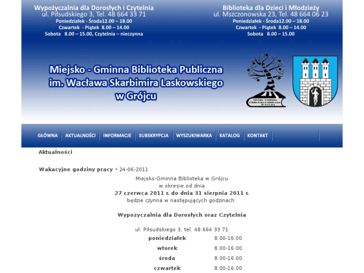 www.bibliotekagrojec.pl