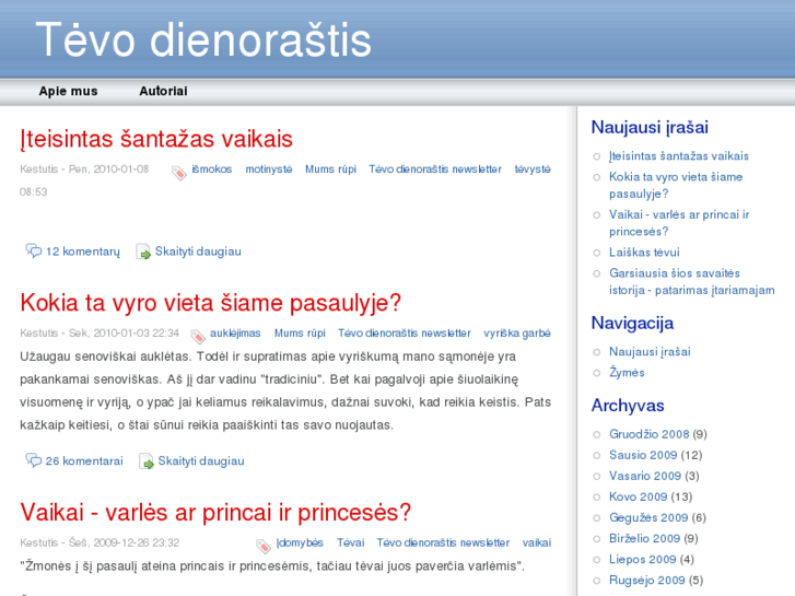 www.tevodienorastis.lt