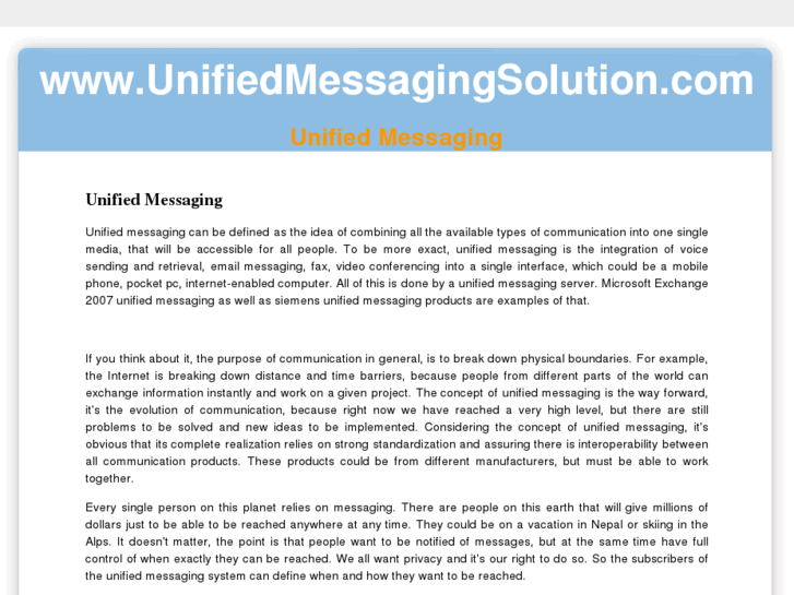 www.unifiedmessagingsolution.com