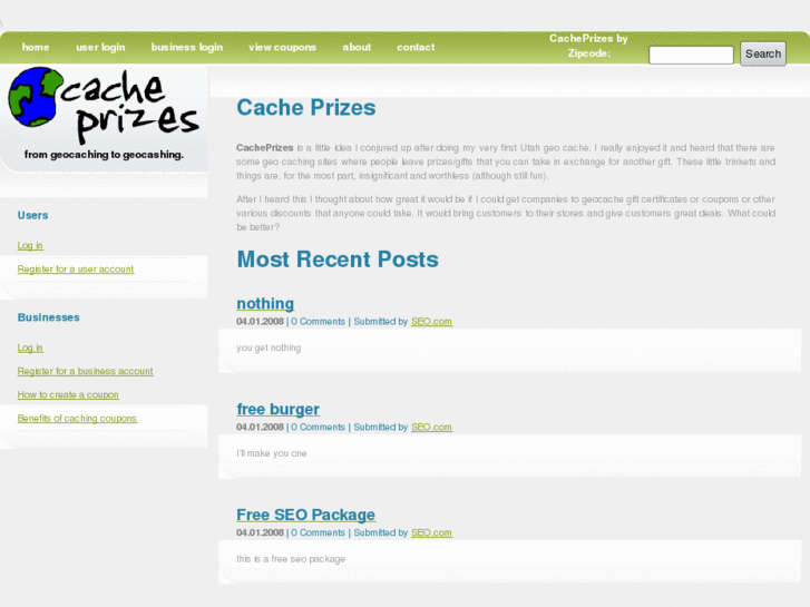 www.cacheprizes.com