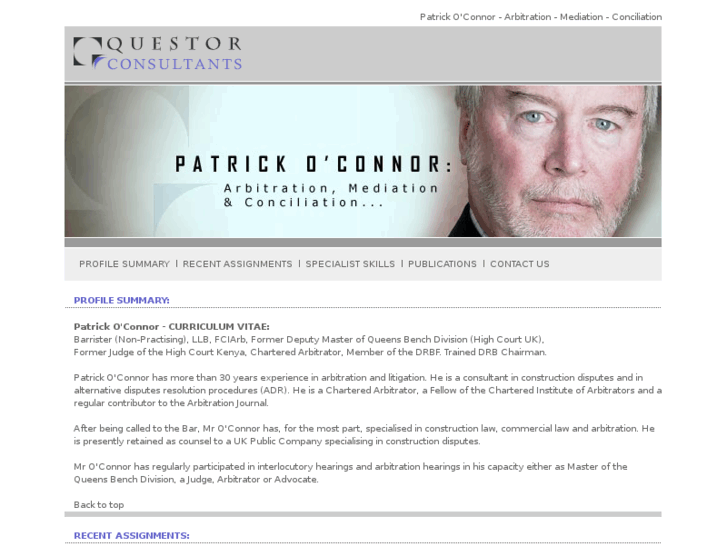 www.patrickoconnor-arbitrator.com