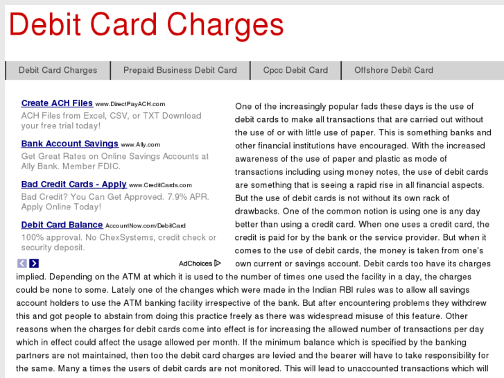 www.debitcardcharges.com