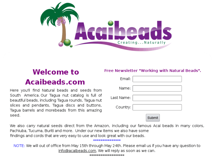 www.acaibeads.com