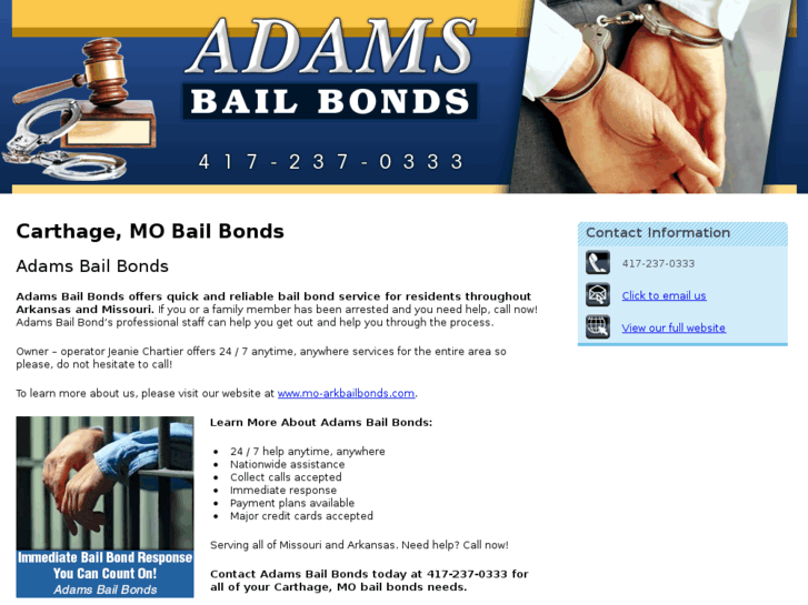 www.adamschartierbailbonds.com