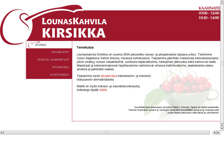 www.lounaskahvilakirsikka.com