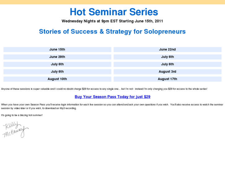 www.hotseminarseries.com