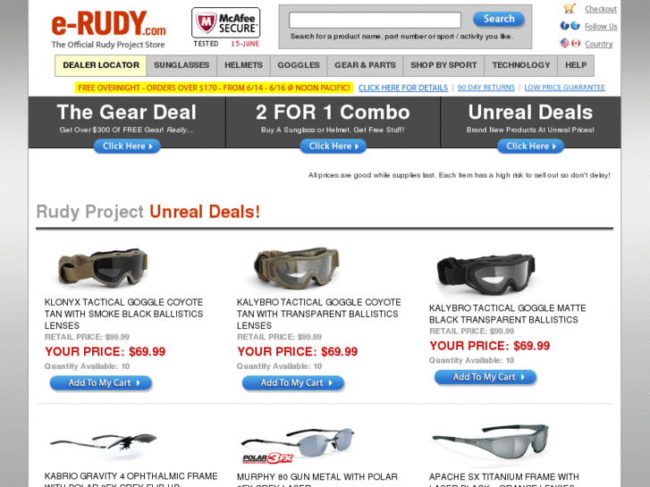 www.rudyprojectcloseouts.com