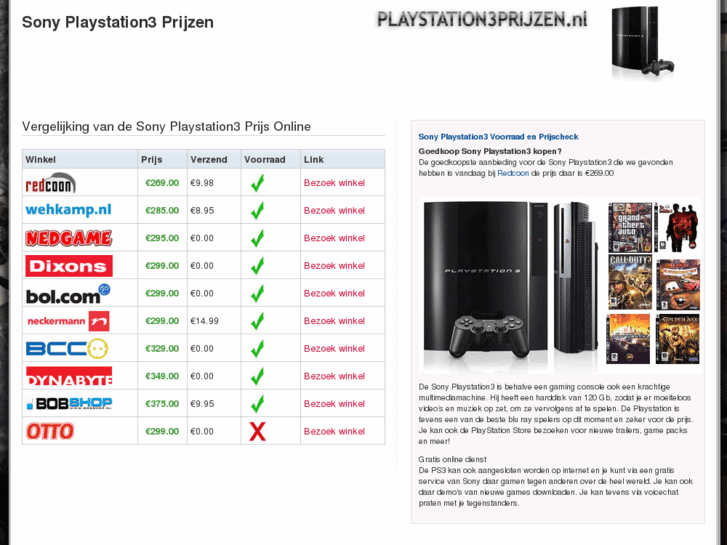 www.playstation3prijzen.nl