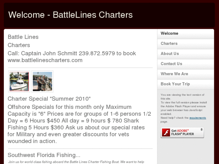 www.battlelinescharters.com