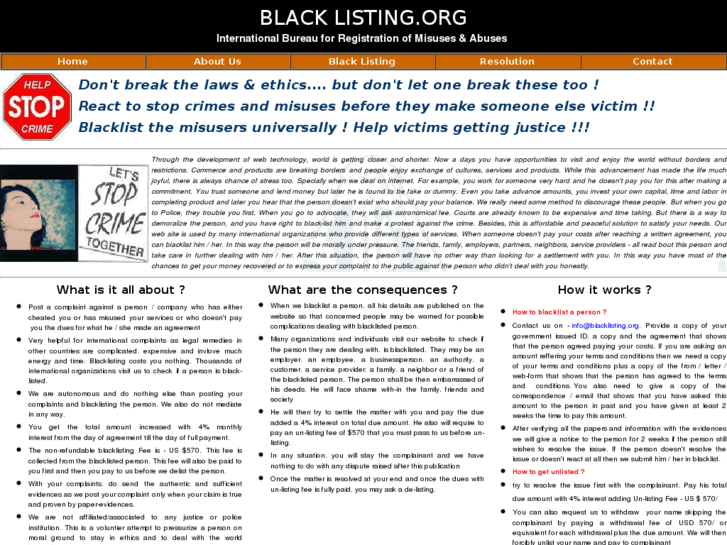 www.blacklisting.org