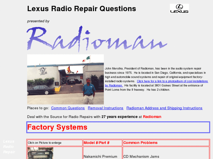 www.lexusradiorepair.com