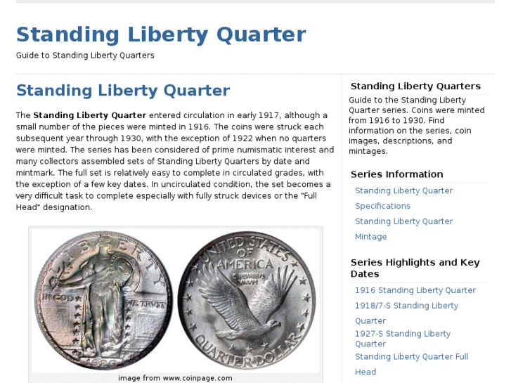 www.standinglibertyquarter.org