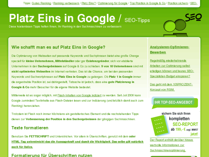 www.platz-eins-in-google.de