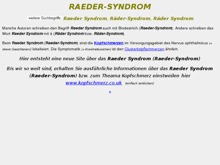 www.raeder-syndrom.de