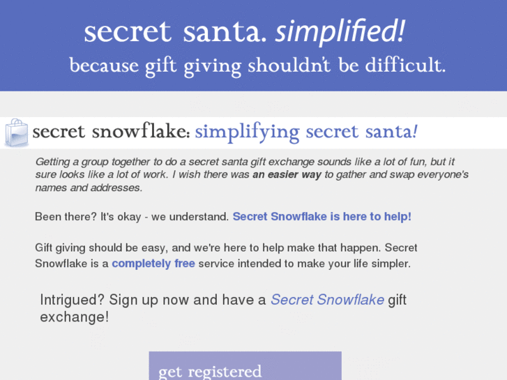 www.secret-snowflake.com