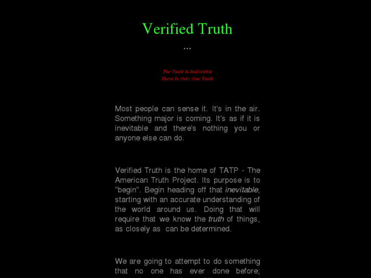 www.verifiedtruth.com