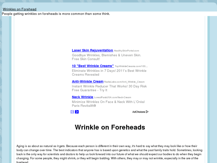 www.wrinklesonforehead.com