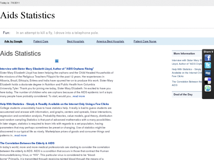 www.aidsstatistics.org