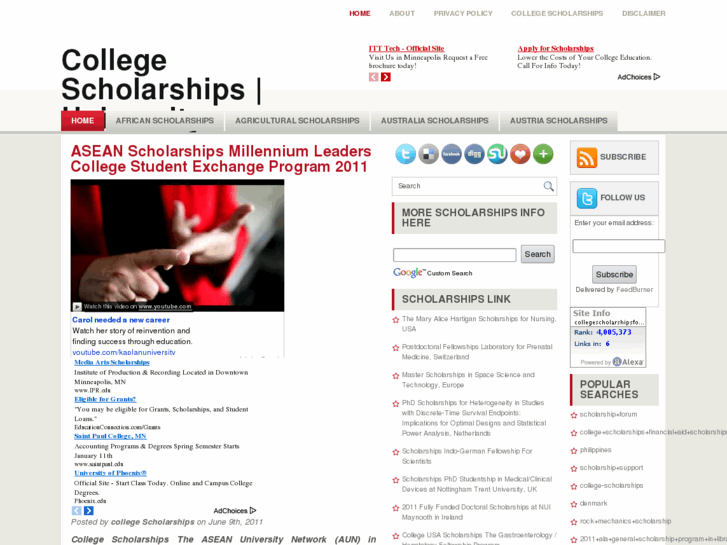 www.collegescholarshipsfor.com