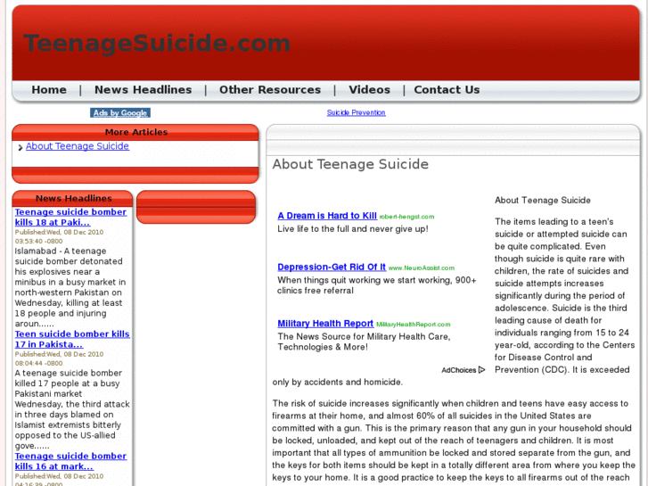 www.teenagesuicide.com