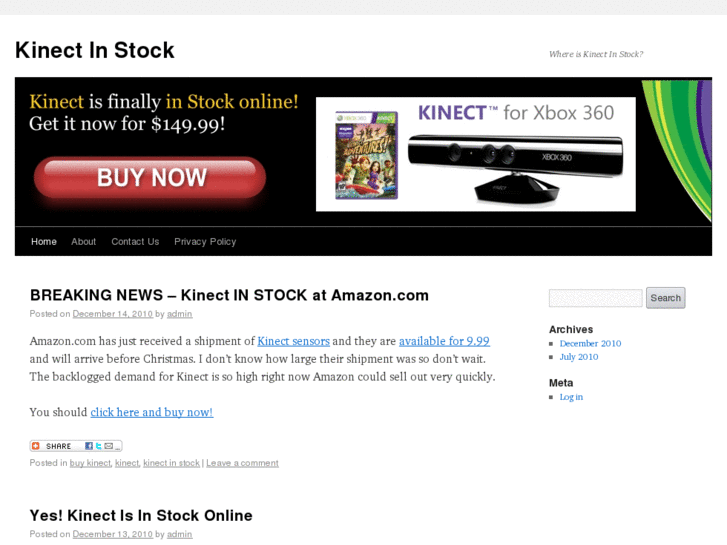 www.kinectinstock.com