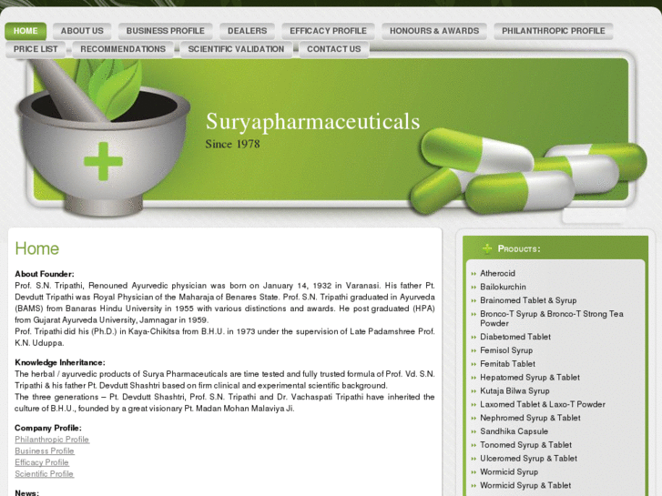 www.suryapharmaceuticals.com