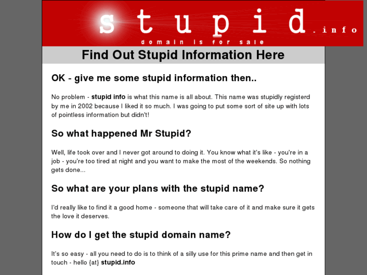 www.stupid.info