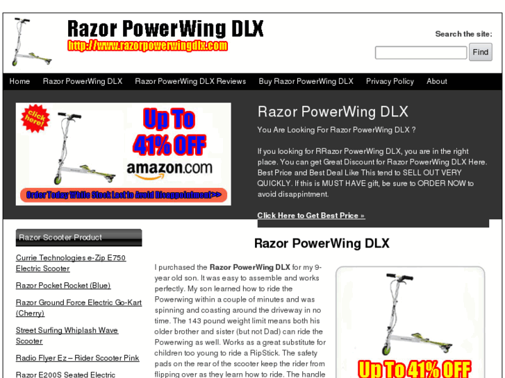 www.razorpowerwingdlx.com