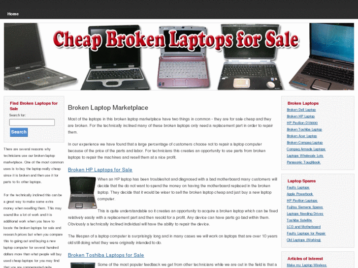 www.cheapbrokenlaptopsforsale.com