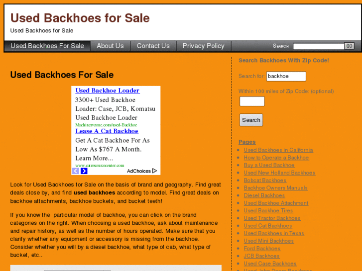 www.usedbackhoesforsale.net