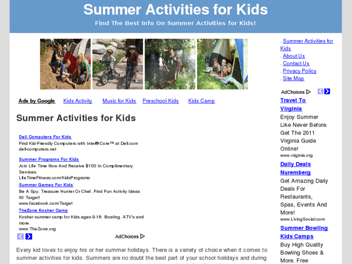 www.summeractivitiesforkids.org