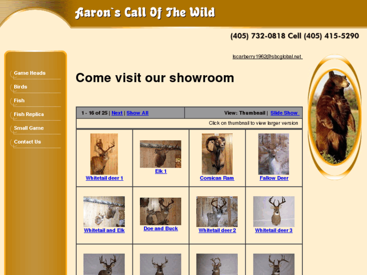 www.aaronscallofthewildtaxidermy.com