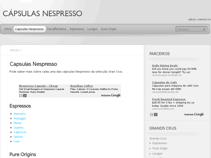 www.capsulasnespresso.net