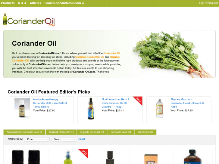 www.corianderoil.com