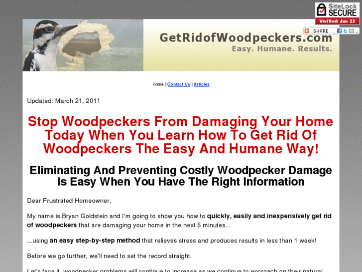 www.getridofwoodpeckers.com