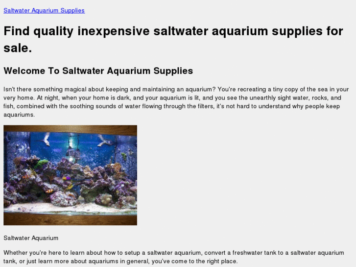 www.saltwateraquariumsupplies.org