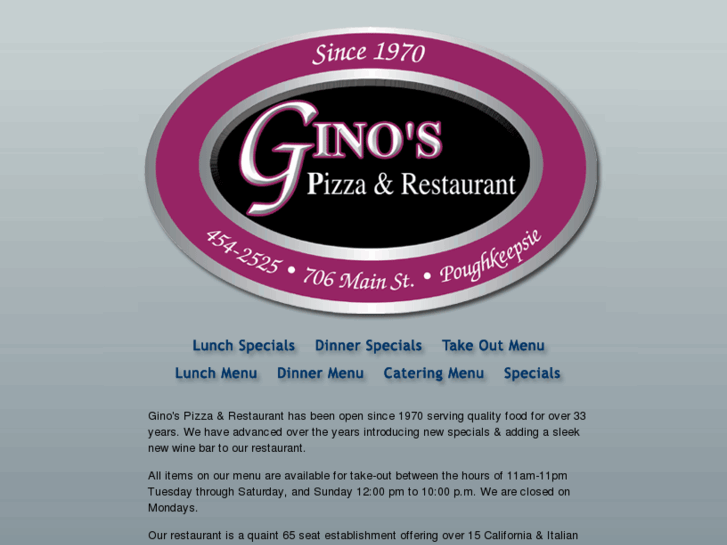 www.ginospizzaofpoughkeepsie.com