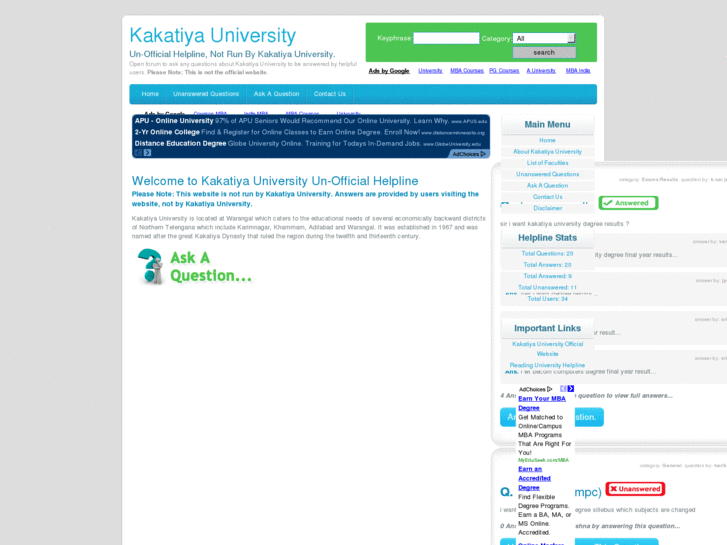 www.kakatiya-university.com