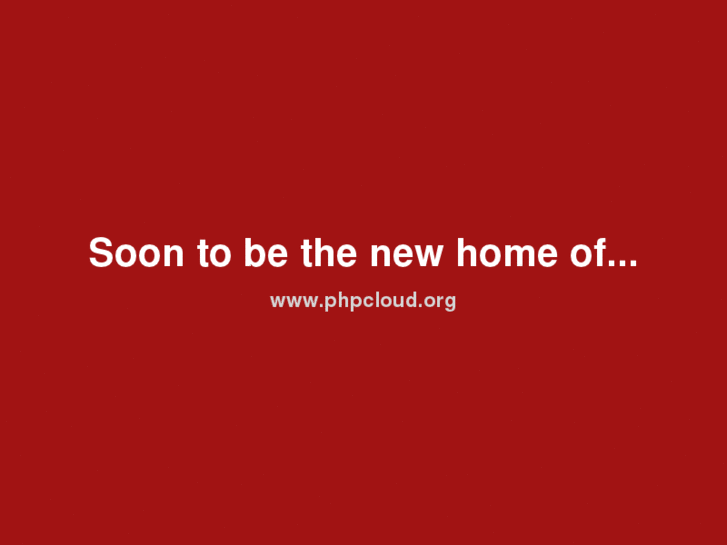 www.phpcloud.org