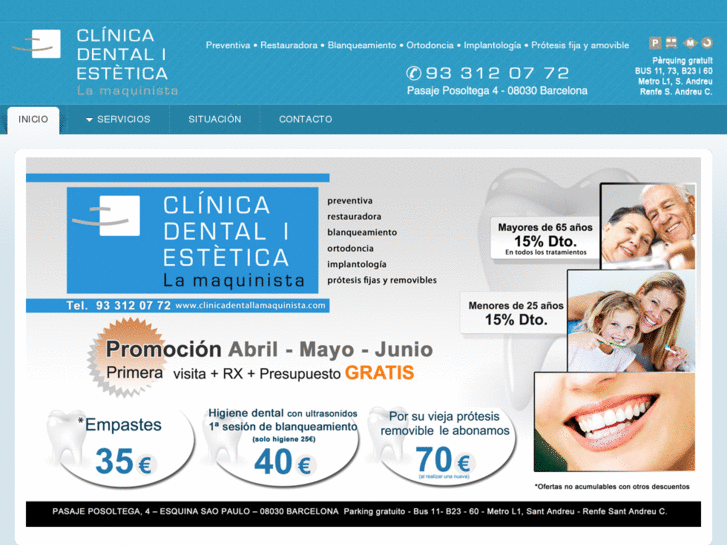 www.clinicadentallamaquinista.com