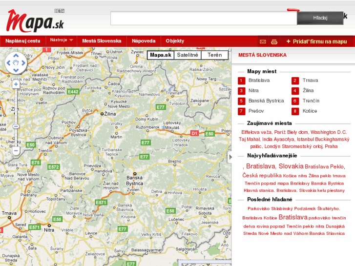 www.mapa.sk